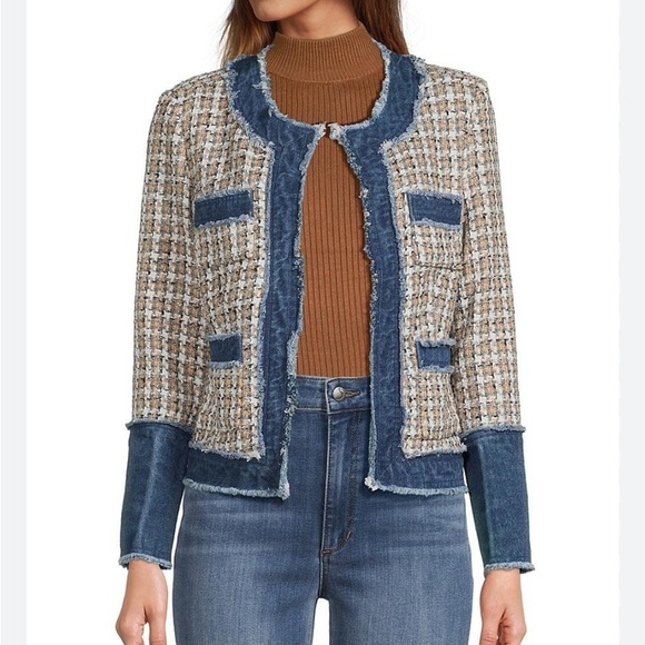 Nanette Nanette Lepore Tweed Jacket Women's Blue Size S - Picture 3 of 9